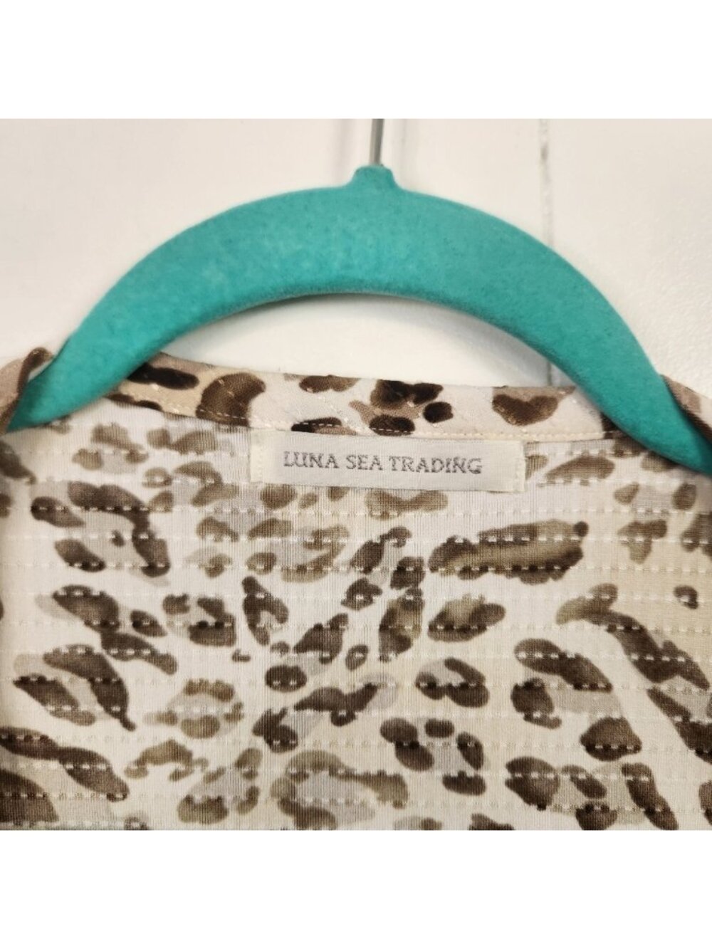 Luna Sea Trading Kimono Sleeve Robe Animal Leopard Print Beach small medium - Picture 5 of 6